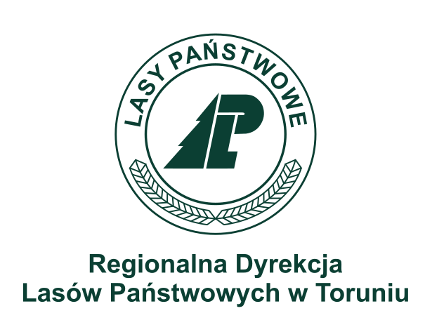 Logo Lasów Państwowych, obok zielony napis Regionalna Dyrekcja Lasów Państwowych w Toruniu