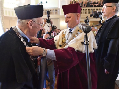 Nadanie tytułu Doktora Honoris Causa UKW prof. Michałowi Głowińskiemu - 25.04.2018 r.