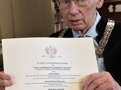 Nadanie tytułu Doktora Honoris Causa UKW prof. Michałowi Głowińskiemu - 25.04.2018 r.